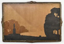 20TH CENTURY ART DECO MARQUETRY PICTURE