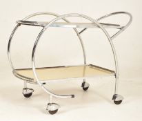 RANLEIGH - MID CENTURY CHROMED FRAMED DRINKS TROLLEY