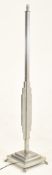 ART DECO 1930S CHROME STANDARD LAMP WITH GEOMETRIC ODEON DESIGN