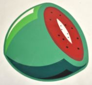 LARGE 1970S ALUMINUM PAINTED ARCADE MELON DISPLAY