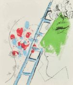 AFTER MARC CHAGALL (1887-1985) - THE LADDER - COLOUR LITHOGRAPH ON PAPER