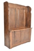 PRIVATE COLLECTION OF DERREN BROWN - 19TH CENTURY ELM & OAK SETTLE BENCH