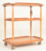 ERCOL - MODEL 361 - MID CENTURY BEECH AND ELM DRINKS TROLLEY