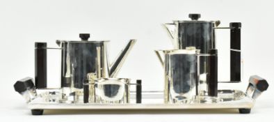 TRENCH ART - MID CENTURY ELECTROPLATED TEA SERVICE FROM ARTILLERY SHELLS