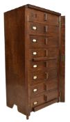 PRIVATE COLLECTION OF DERREN BROWN - 1930S OAK WELLINGTON CHEST OF DRAWERS