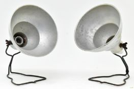 PAIR OF RETRO PHOTOGRAPHIC LAMP LIGHTS