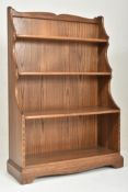 ERCOL - 20TH CENTURY WATERFALL OPEN BOOKCASE