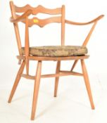 ERCOL - MODEL 493 - MID CENTURY 1960S BEECH & ELM ELBOW CHAIR
