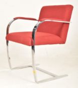 KNOLL STUDIOS - BRNO CHAIR - CHROME UPHOLSTERED ARMCHAIR