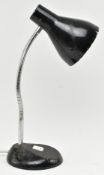 HERBERT TERRY & SONS, LTD - MID CENTURY BLACK GOOSENECK DESK LAMP