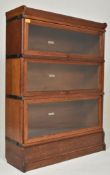 GLOBE WERNICKE, LTD - EARLY 20TH CENTURY OAK LAWYERS BARRISTERS STACKING BOOKCASE