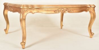 CONTEMPORARY HIGH END DESIGN GOLD PAINTED LOW COFFEE TABLE