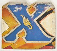 X - 20TH CENTURY HAND PAINTED DODGEM PART SIGN