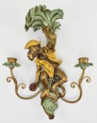 CONTEMPORARY FRENCH STYLE WHIMSICAL MONKEY WALL LIGHT SCONCE
