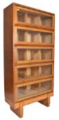 MID 20TH CENTURY ART DECO FIVE-STACK LAWYERS BOOKCASE