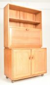 ERCOL - WINDSOR RANGE - BLONDE ELM HIGHBOARD BOOKCASE CABINET