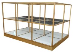 HIGH END DESIGN CONTEMPORARY GILT METAL & GLASS HABERDASHERY SHOP DISPLAY CABINET