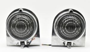 PAIR OF RETRO 20TH CENTURY POLISHED ALUMINIUM INDUSTRIAL WALL LIGHTS