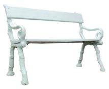 VICTORIAN 19TH CENTURY CAST IRON FOLIATE GARDEN BENCH