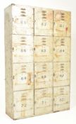 20TH CENTURY INDUSTRIAL / SCHOOL METAL LOCKER CABINET