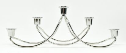 GEORG JENSEN, DENMARK - HARMONY - FIVE LIGHT STEEL CANDLE HOLDER CENTREPIECE
