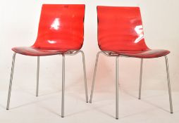 CALLIGARIS - PAIR OF L'EAU STACKING DINING CHAIRS
