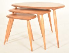 ERCOL - MODEL 354 - MID CENTURY PEBBLE NEST OF TABLES