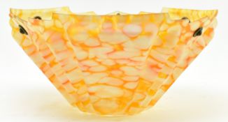 ART DECO MOTTLED FROSTED GLASS CEILING PENDANT LIGHT SHADE