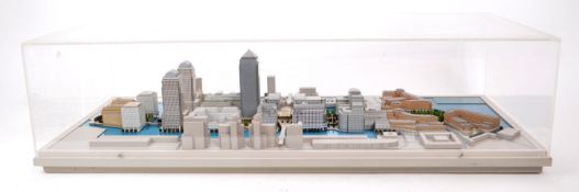 1980S CANARY WHARF ARCHITECTS CASED DIORAMA