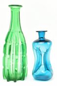 20TH CENTURY ARTS & CRAFTS GREEN DECANTER & HOLMEGAARD DECANTER
