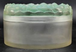 RENE LALIQUE - DAHLIA LIDDED BOWL - 1930S OPALESCENT POT AND COVER