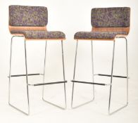 ORANGE BOX - PAIR OF CONTEMPORARY BAR STOOLS