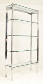 RICHARD YOUNG FOR MERROW ASSOCIATES - CHROME & GLASS SHELVING UNIT