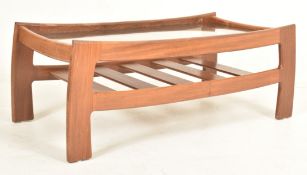 G PLAN - KATRINA - TEAK & GLASS TOPPED COFFEE TABLE