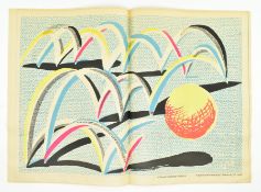 AFTER DAVID HOCKNEY (B. 1937) - A BOUNCE FOR BRADFORD - COLOUR LITHOGRAPH