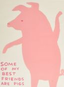 DAVID SHRIGLEY - SOME OF MY BEST FRIENDS ARE PIGS - VINTAGE POSTER