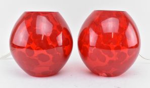 IKEA - A PAIR OF 20TH CENTURY HAND MADE GLASS LAMPS