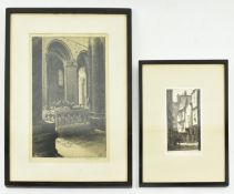 STANLEY C. EADES - TWO EARLY 20TH CENTURY ETCHINGS ON PAPER