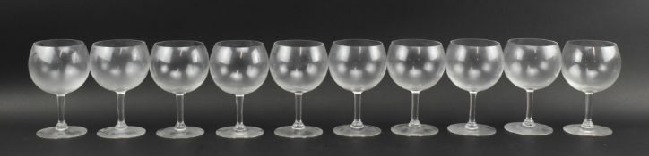 HUGH JOHNSON - TWELVE BURGUNDY WINE GLASSES & NINE TUMBLERS