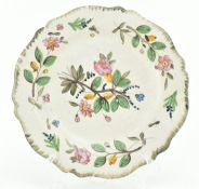 MAJOLICA STYLE TINWARE PLATE & AN INDIAN WALL HANGING