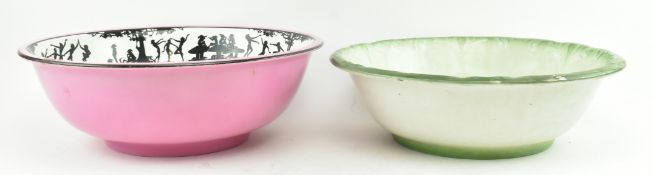 TWO EARLY 20TH CENTURY LARGE CERAMIC WASHBOWLS