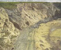 PETER KELLOW (B. 1941) - CORNISH SHORE - WATERCOLOUR ON PAPER