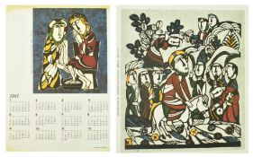 SADAO WATANABE - TWO PRINTS ON FABRIC