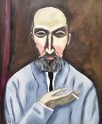 GERALD HUCKS (B. 1942) - PORTRAIT OF ABRAHAM - C. 2023