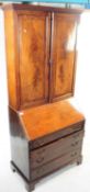 GEORGE III 19TH CENTURY MAHOGANY ESTATE BUREAU BOOKCASE