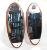 PAIR OF MID CENTURY TEAK MIRRORS