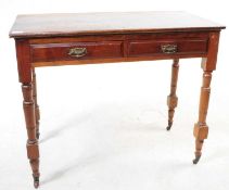 19TH CENTURY VICTORIAN MAHOGANY WRITING DESK TABLE