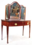 EDWARDIAN INLAID MAHOGANY HALL TABLE & MIRROR