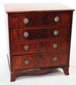GEORGE III CONVERTED BACHELORS CHEST OF DRAWERS