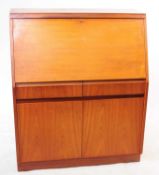 BRITISH MODERN DESIGN - MID CENTURY TEAK BUREAU WRITING DESK